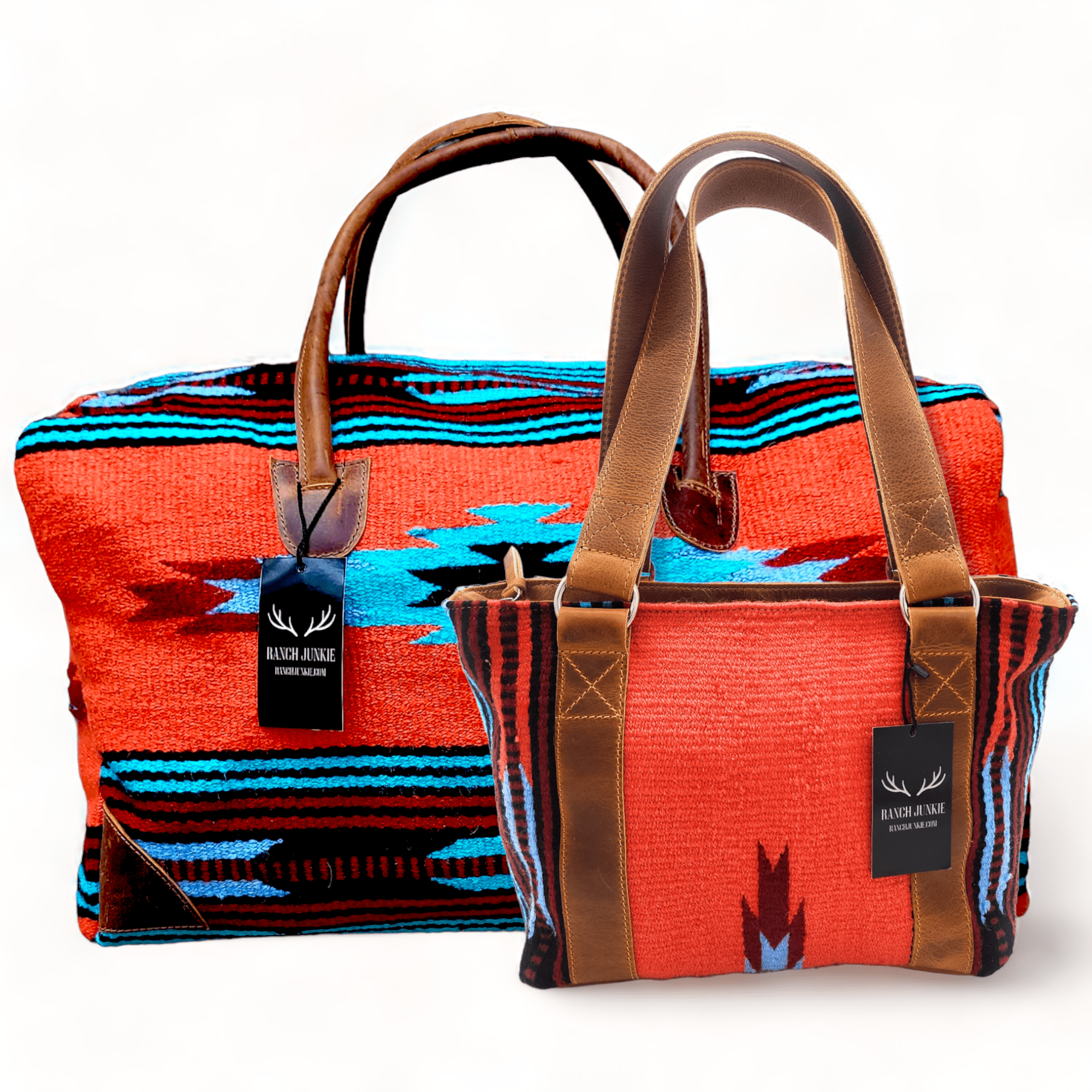 Bundle Deal- Sedona Southwestern Boho Aztec Large Weekender Duffel Bag + Sedona Handwoven Southwestern Saddle Blanket Tote Purse Luggage & BagsRanch Junkie